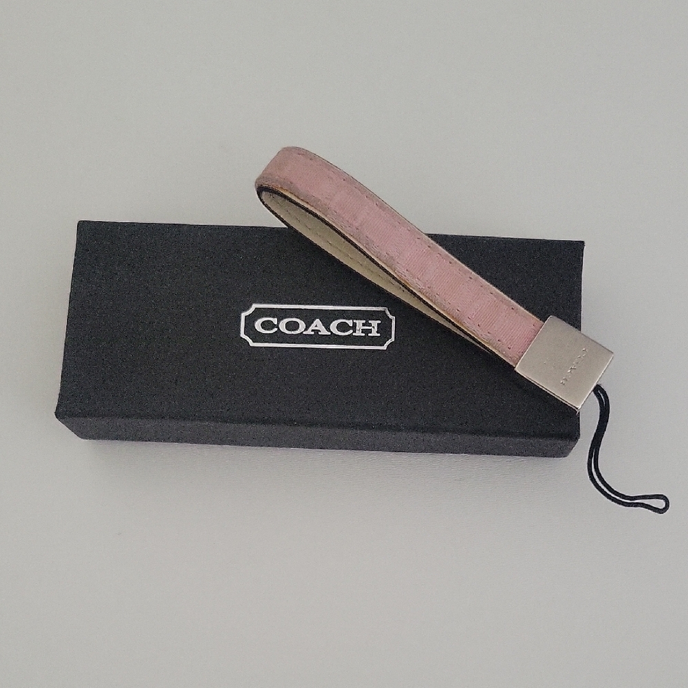 Coach Pink Leather Wristlet